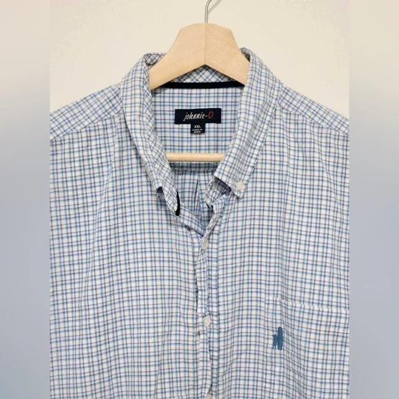 Johnnie - O Men’s Plaid Egyptian Cotton button down size XXL - Picture 5 of 8
